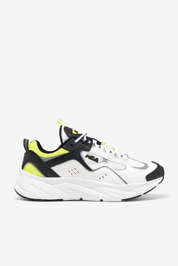 Fila Trigate Plus Men's Sneakers - White/Black/Yellow,NZ 284-2657